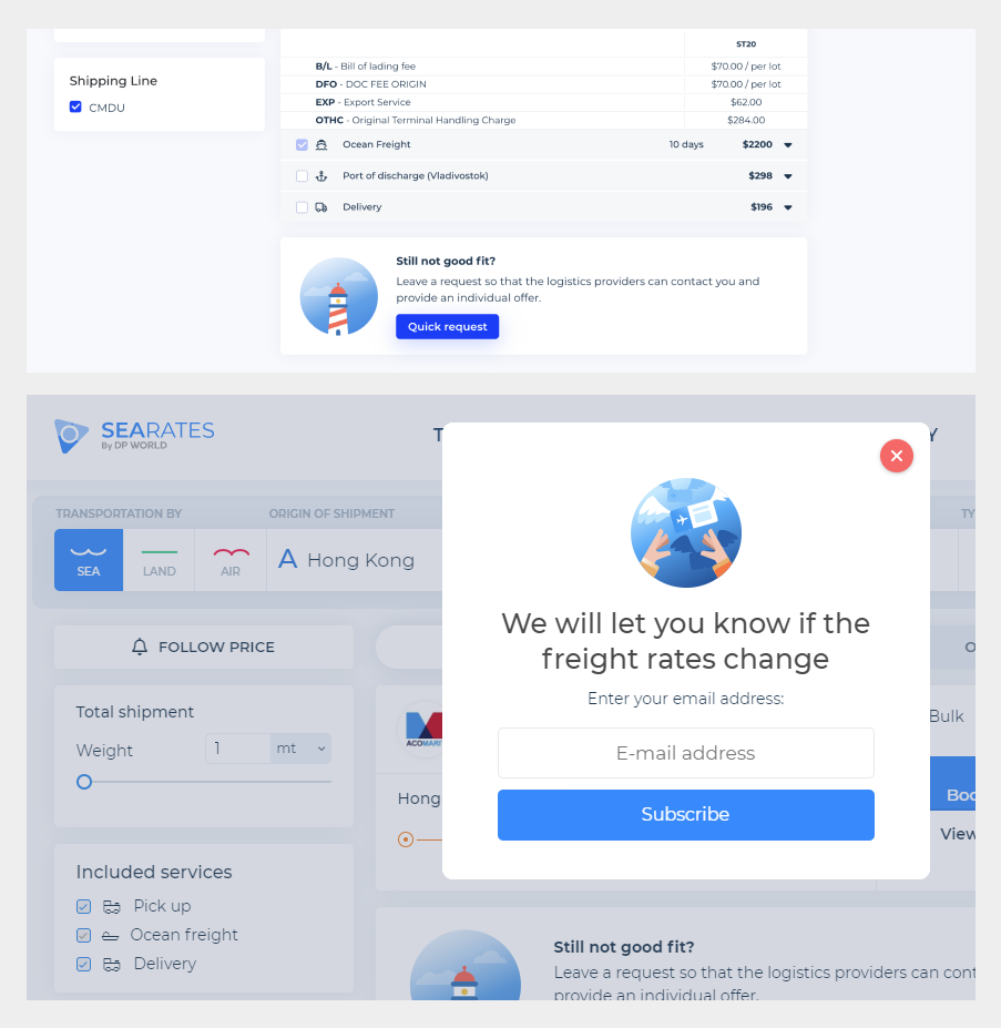 UX/UI разбор личных кабинетов транспортных компаний. DP World