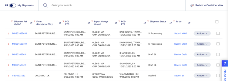 UX/UI разбор личных кабинетов транспортных компаний. CMA CGM