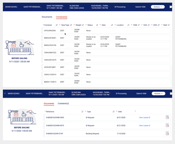 UX/UI разбор личных кабинетов транспортных компаний. CMA CGM