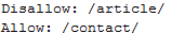 Disallow, allow