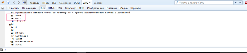 Как настроить цели в Google Analytics &mdash; Проверка события через консоль