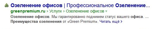 Пример сниппета с микроразметкой