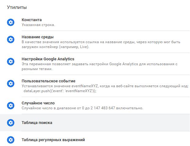 Пользовательская переменная